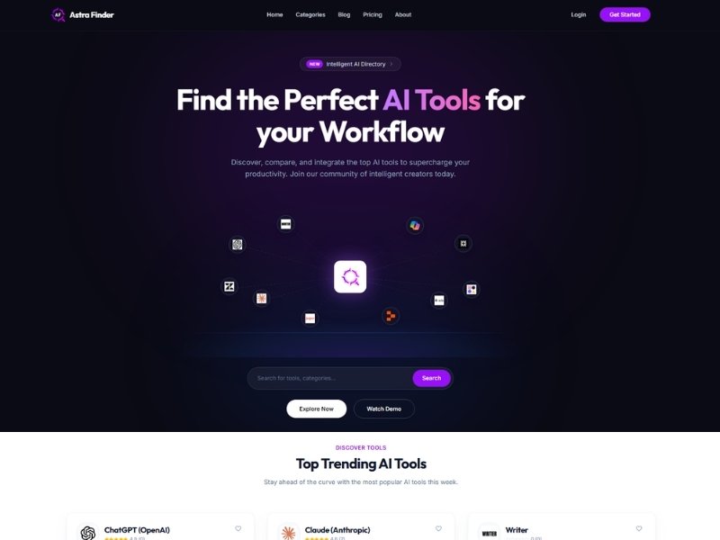 Astra Finder AI tools directory project placeholder
