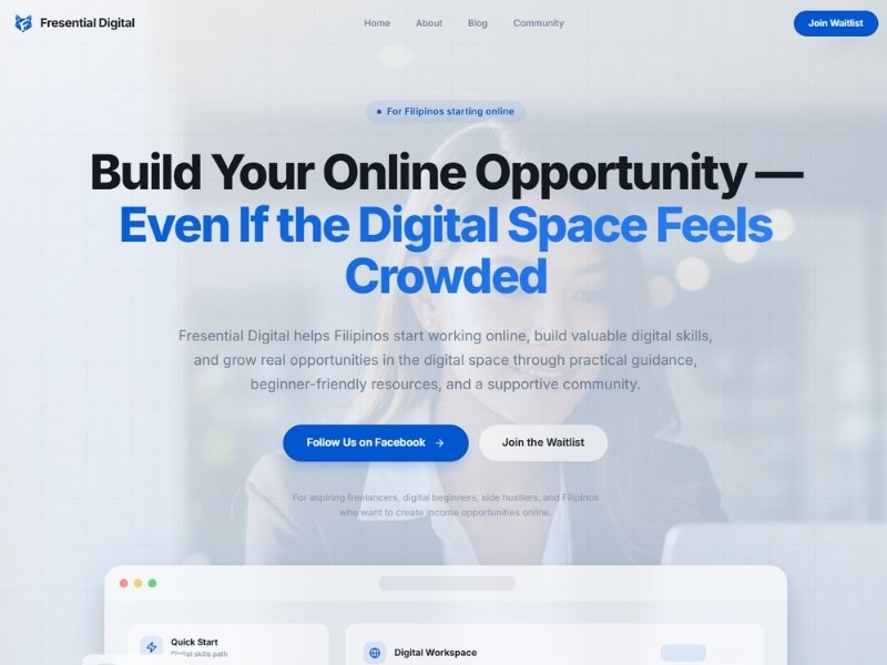 Fresential digital learning and opportunity platform project placeholder