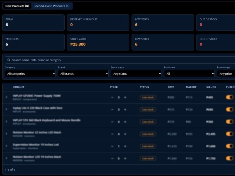 Service job management placeholder